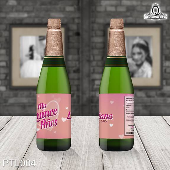 Invitaciones de Quinceañera de Corazones Lunares PTL004 - PTL004