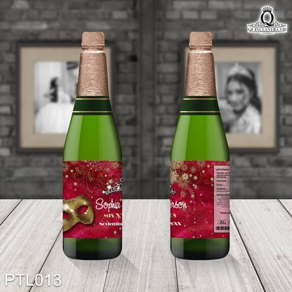 Invitaciones de Quinceañera de Antifaz Copos de Nieve PTL013 - PTL013