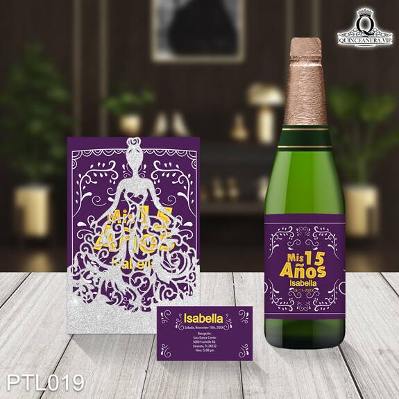 Invitaciones de Quinceañera diseño Papel Picado PTL019 - PTL019