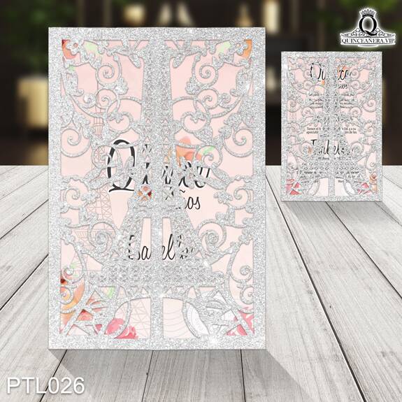 Invitaciones de Quinceañera de Torre de Paris PTL026 - PTL026