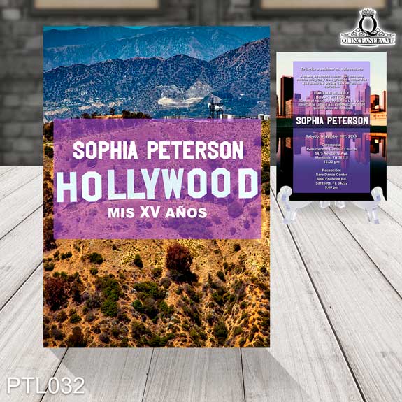 Invitaciones de Quinceañera de Hollywood Cine PTL032 - PTL032