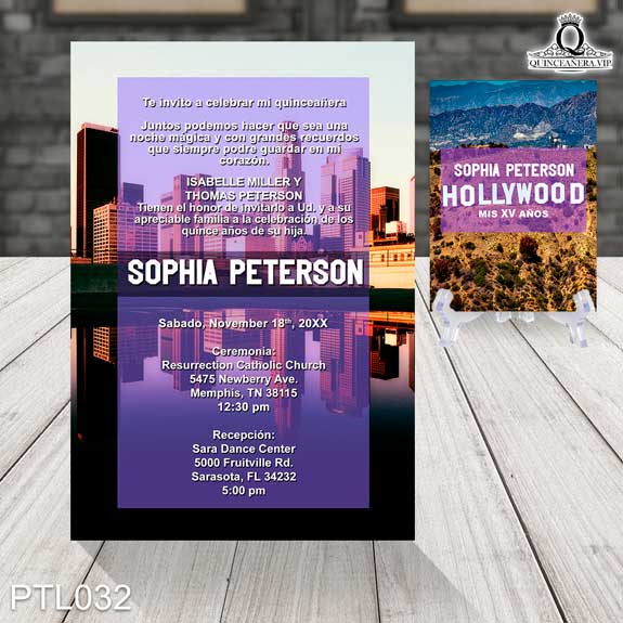 Invitaciones de Quinceañera de Hollywood Cine PTL032 - PTL032