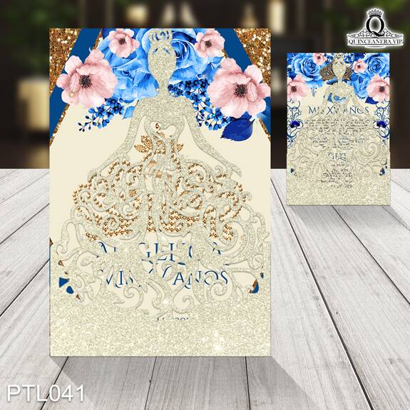 Invitaciones de Quinceañera de Charra y Coronas PTL041 - PTL041