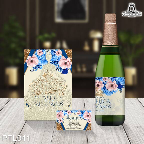 Invitaciones de Quinceañera de Charra y Coronas PTL041 - PTL041