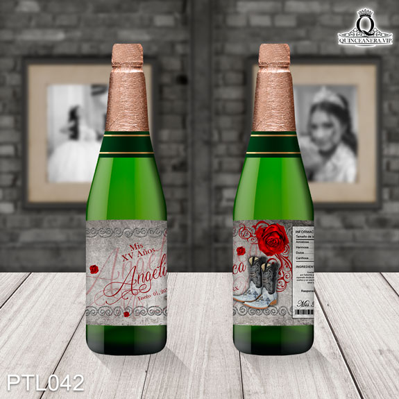 Invitaciones de Quinceañera de Mexicana Charra Rosas PTL042 - PTL042