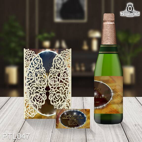 Invitaciones de Quinceañera de Musical Notas musicales PTL047 - PTL047