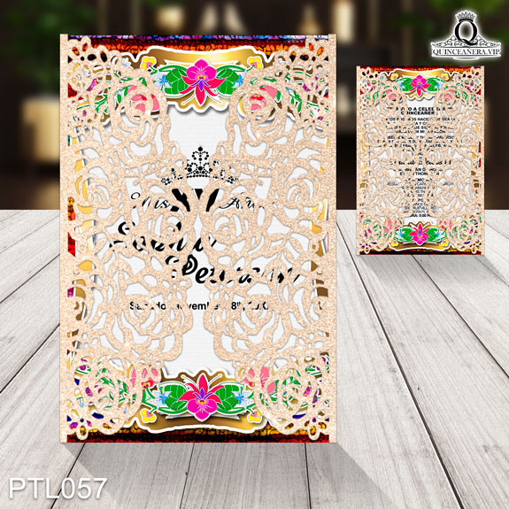 Invitaciones de Quinceañera de Zarape Mexicano PTL057 - PTL057