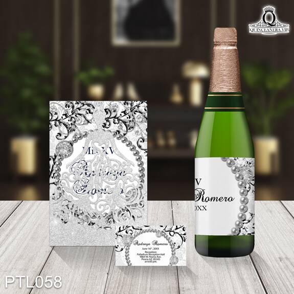 Invitaciones de Quinceañera de Perlas Diamantes PTL058 - PTL058