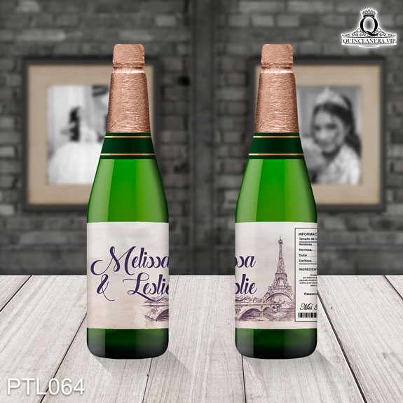 Invitaciones de Quinceañera de Torre Eiffel Flores PTL064 - PTL064