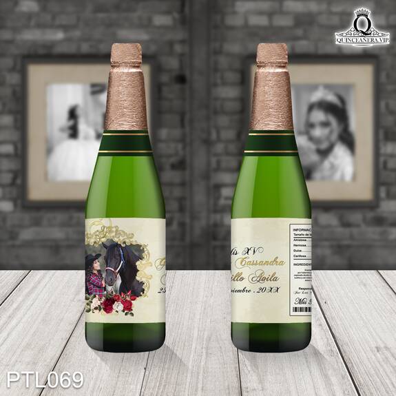 Invitaciones de Quinceañera de Vaqueras Rosas PTL069 - PTL069