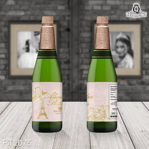 Invitaciones de Quinceañera de Coronas Torre de París PTL075 - PTL075