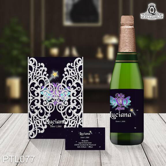 Invitaciones de Quinceañera de Mariposas Hadas PTL077 - PTL077