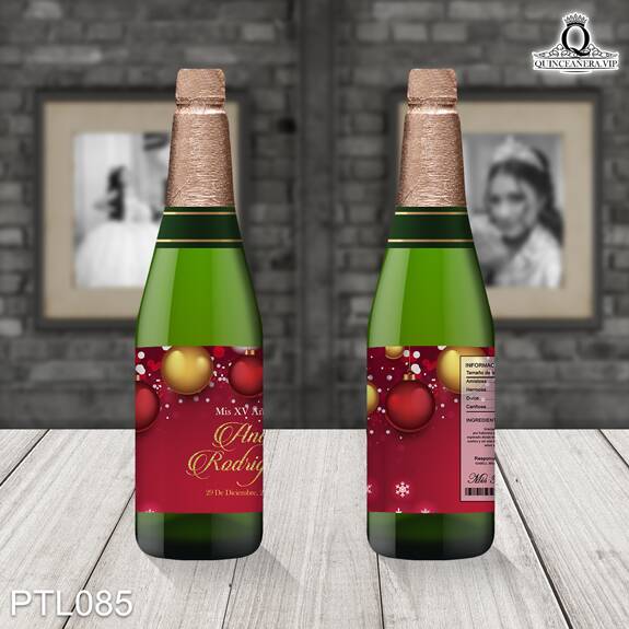 Invitaciones de Quinceañera de Navidad Esferas PTL085 - PTL085