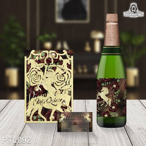 Invitaciones de Quinceañera de Vaqueras Caballo PTL092 - PTL092