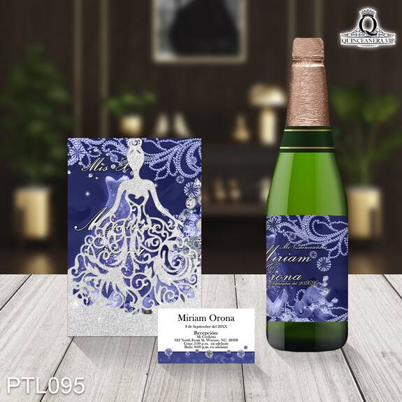 Invitaciones de Quinceañera de Glamurosa zapatillas PTL095 - PTL095