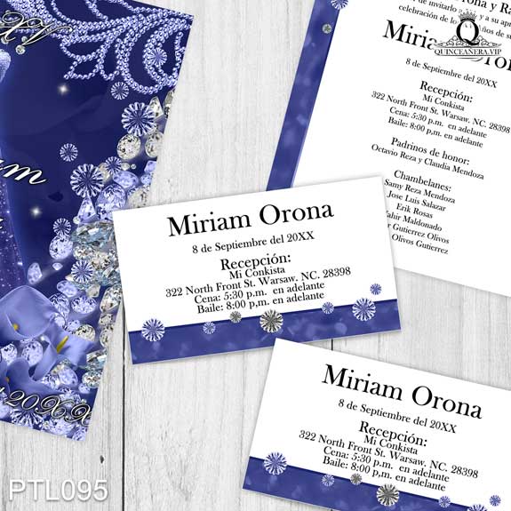 Invitaciones de Quinceañera de Glamurosa zapatillas PTL095 - PTL095