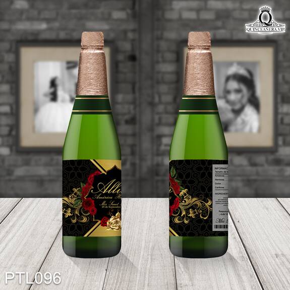 Invitaciones de Quinceañera de Oro y rosa PTL096 - PTL096