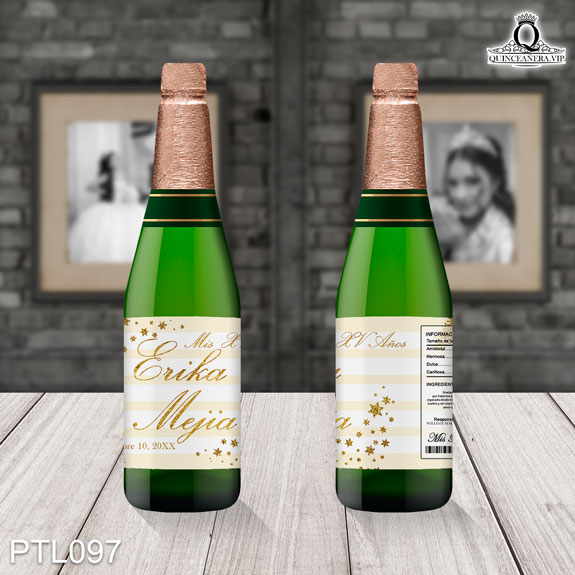 Invitaciones de Quinceañera de Glitter Rayas PTL097 - PTL097