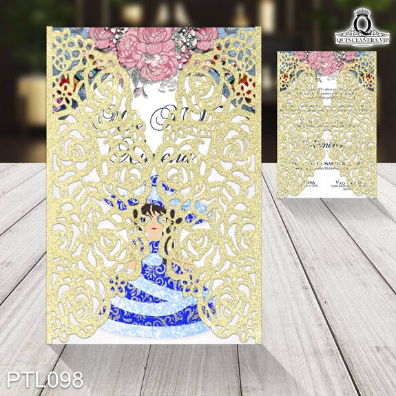 Invitaciones de Quinceañera de Mona Charra PTL098 - PTL098