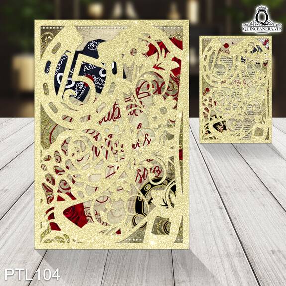 Invitaciones de Quinceañera Vaquera Charra PTL104 - PTL104