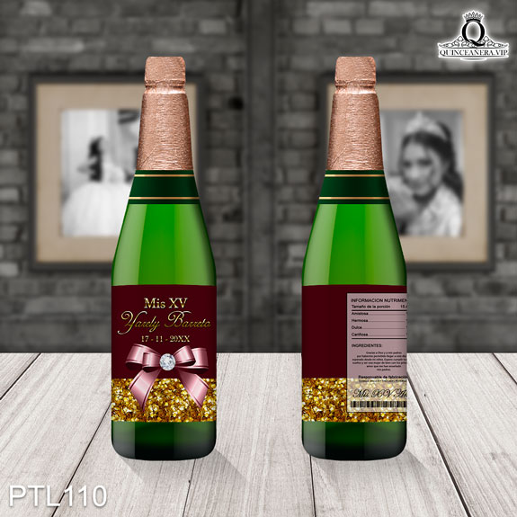 Invitaciones de Quinceañera de Glamurosa lazos PTL110 - PTL110