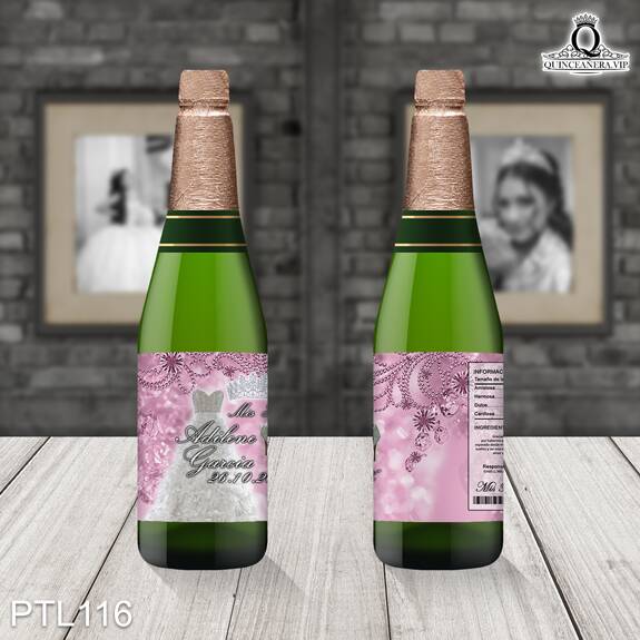 Invitaciones de Quinceañera Vestidos Zapatillas Coronas PTL116 - PTL116