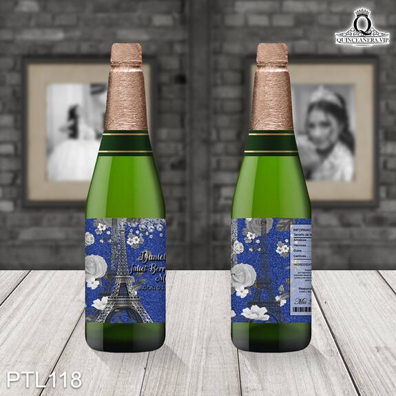 Invitaciones de Quinceañera de Torre de Paris Diamantes PTL118 - PTL118