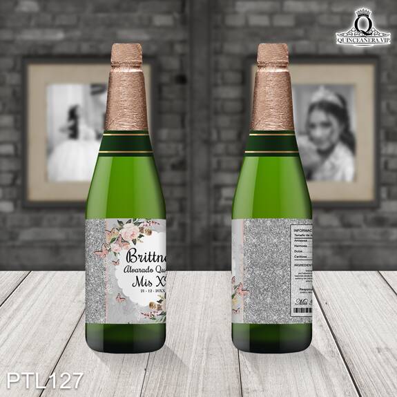 Invitaciones de Quinceañera de Mariposas Glitter PTL127 - PTL127