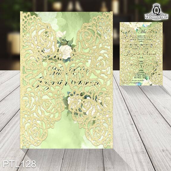 Invitaciones de Quinceañera de Flores jazmines PTL128 - PTL128