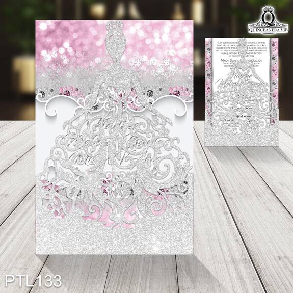 Invitaciones de Quinceañera de Glamurosa dimantes PTL133 - PTL133