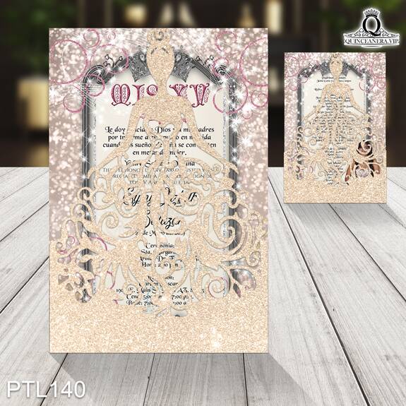 Invitaciones de Quinceañera de Realeza Coronas  PTL140 - PTL140