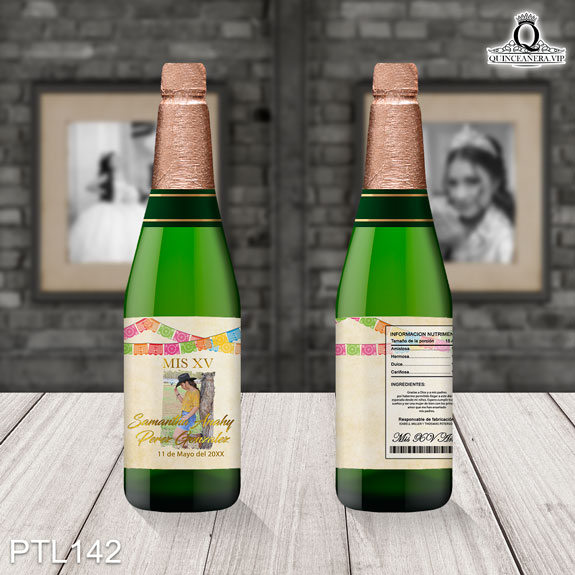 Invitaciones de Quinceañera de Vaqueras papel picado PTL142 - PTL142