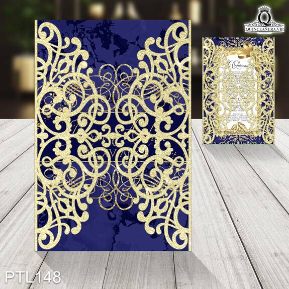 Invitaciones de Quinceañera de Glamurosa glitter PTL148 - PTL148