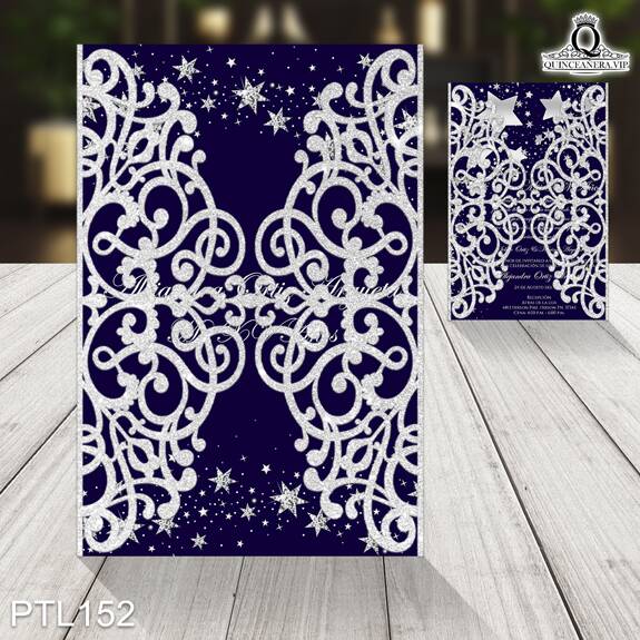 Invitaciones de Quinceañera de Celestial estrellas PTL152 - PTL152