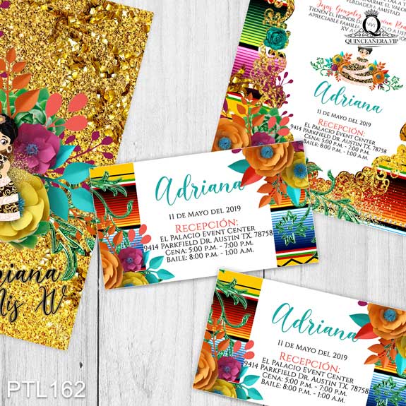 Invitaciones de Quinceañera mona charra PTL162 - PTL162