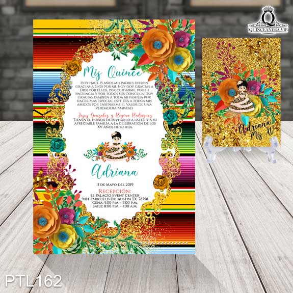 Invitaciones de Quinceañera mona charra PTL162 - PTL162