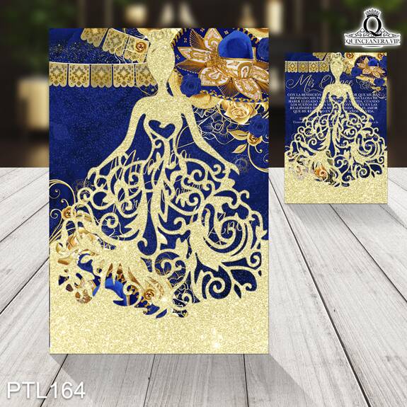Invitaciones de Quinceañera Charra Papel Picado PTL164 - PTL164