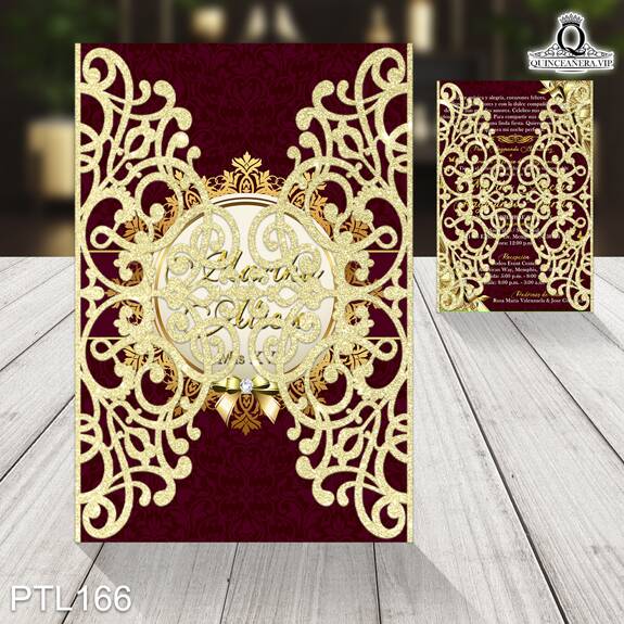 Invitaciones de Quinceañera de Glamurosa mariposas PTL166 - PTL166