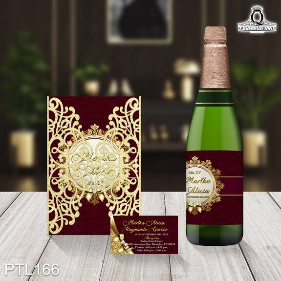 Invitaciones de Quinceañera de Glamurosa mariposas PTL166 - PTL166