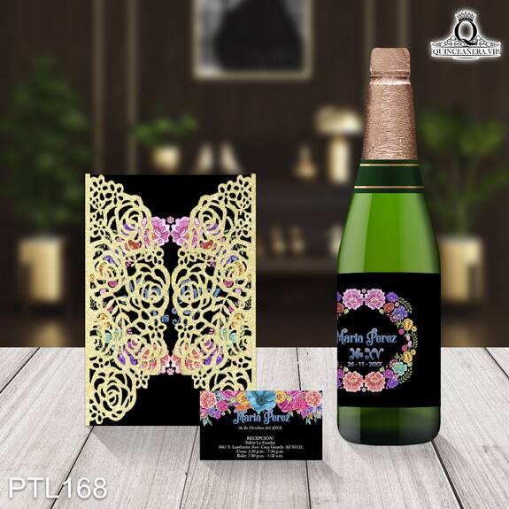 Invitaciones de Quinceañera de Colores Fiesta Mexicana PTL168 - PTL168