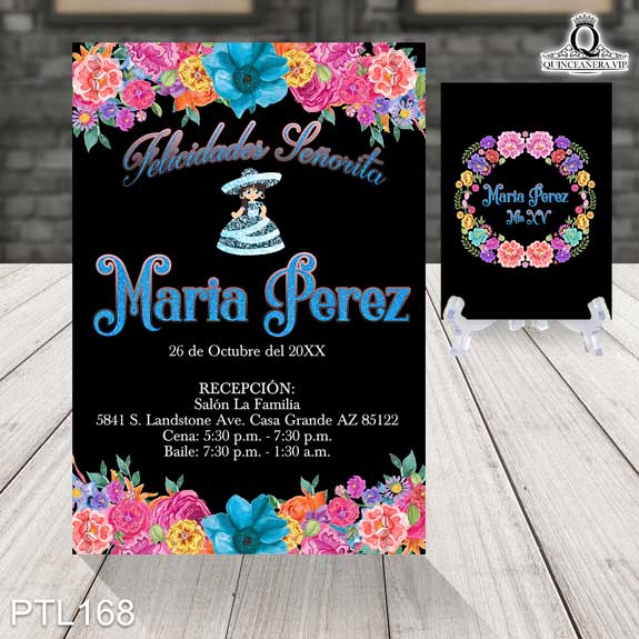 Invitaciones de Quinceañera de Colores Fiesta Mexicana PTL168 - PTL168