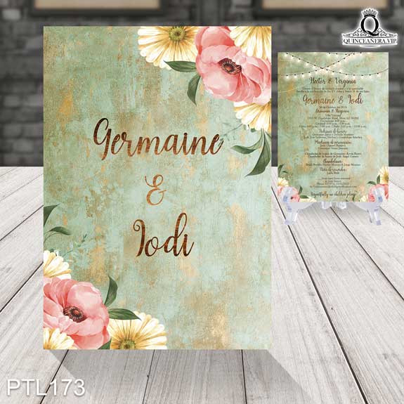 Invitaciones de Quinceañera de Vintage flores PTL173 - PTL173