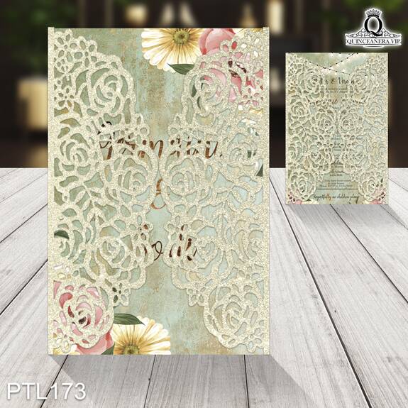 Invitaciones de Quinceañera de Vintage flores PTL173 - PTL173