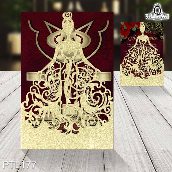 Invitaciones de Quinceañera de Traje Charro Mexicano PTL177 - PTL177