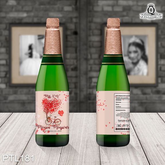 Invitaciones de Quinceañera de Paris corazones PTL181 - PTL181