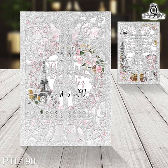 Invitaciones de Quinceañera de París Torre Eiffel PTL190 - PTL190