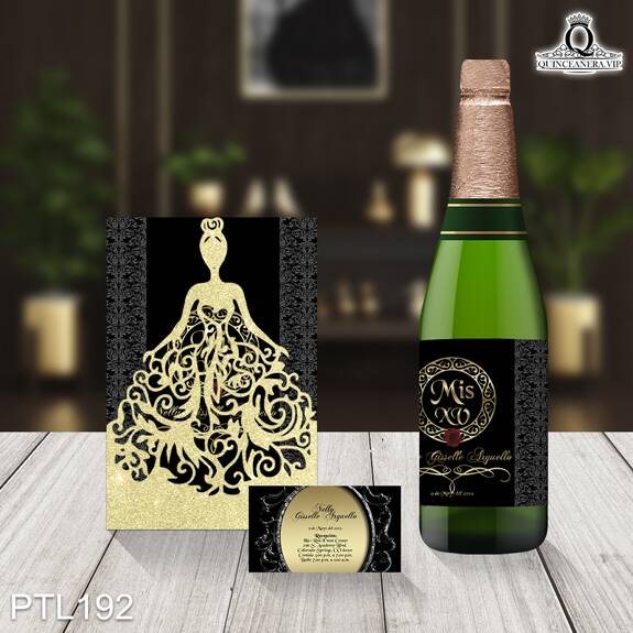 Invitaciones de Quinceañera de La Bella y La Bestia PTL192 - PTL192