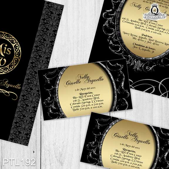 Invitaciones de Quinceañera de La Bella y La Bestia PTL192 - PTL192