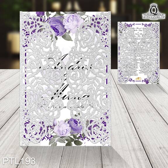 Invitaciones de Quinceañera de Flores poenia PTL193 - PTL193