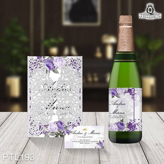 Invitaciones de Quinceañera de Flores poenia PTL193 - PTL193